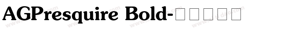 AGPresquire Bold字体转换